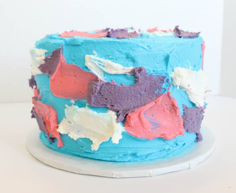 Step 2 of watercolor cake