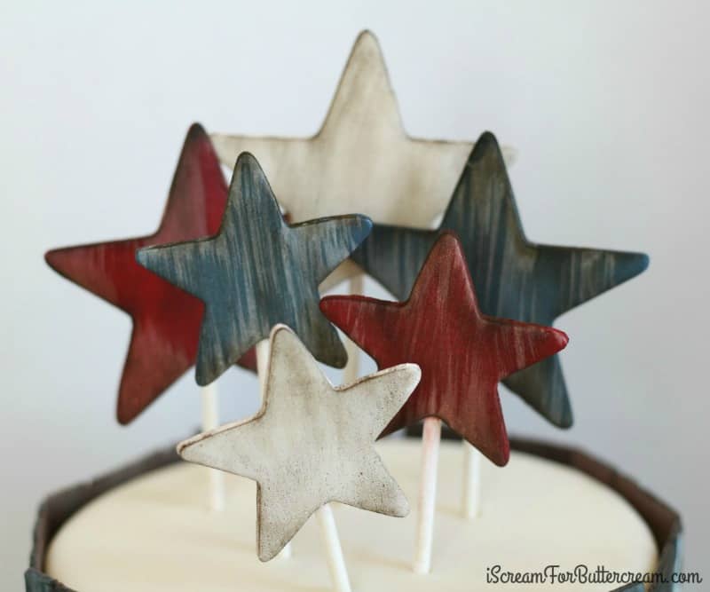 How to Make Rustic Fondant Star Cake Toppers
